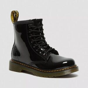 NOWT Dr Martens JUNIOR 1460 PATENT LEATHER LACE UP BOOTS
